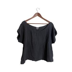 La Bottega di Brunella 100% Linen Relaxed Lagenlook Top Womans Large